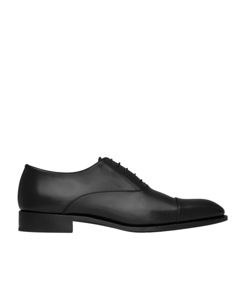 Saint Laurent Leather Adrien Oxford Shoes In Animal Print