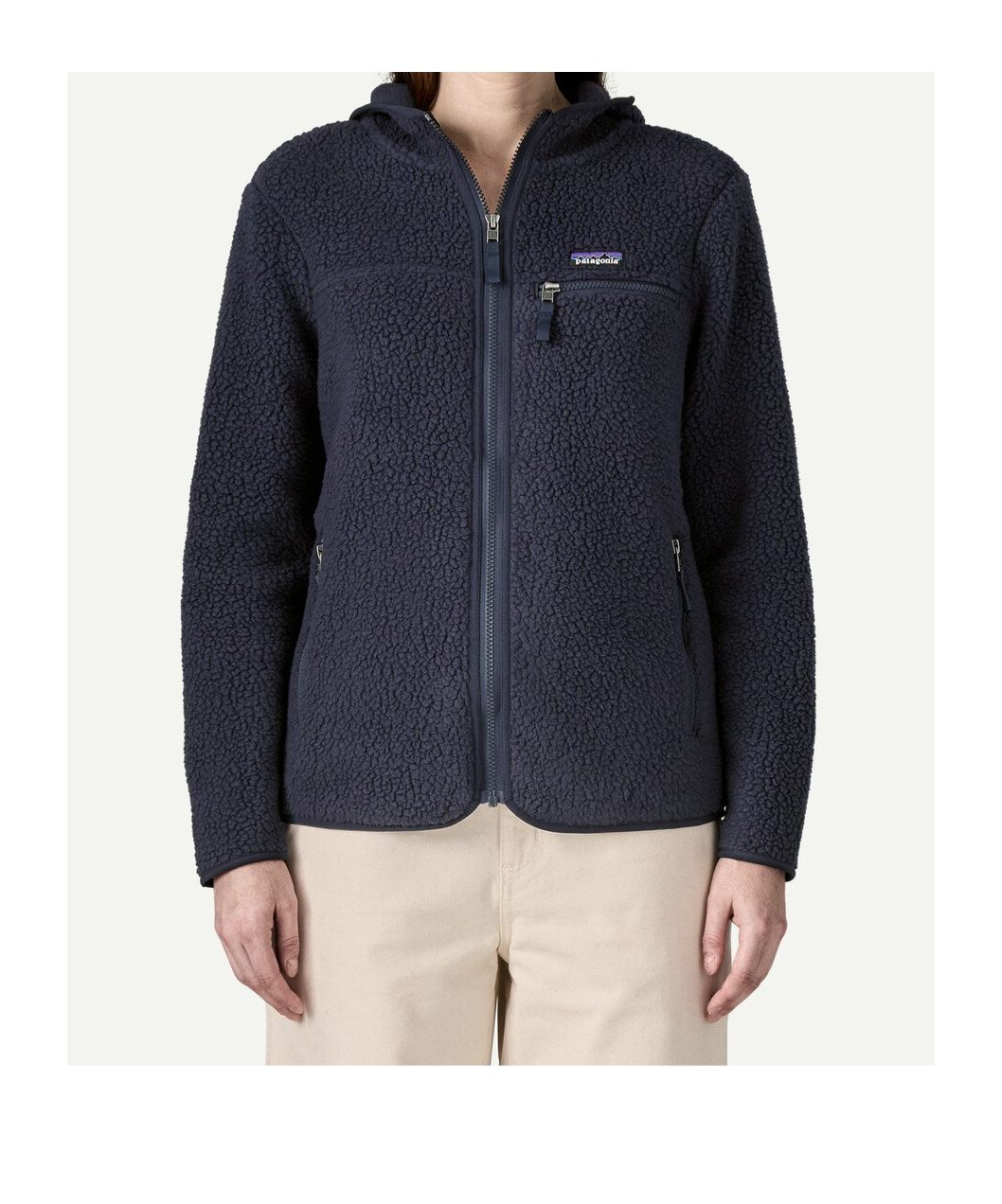 Patagonia Hooded Fleece Jacket In Black