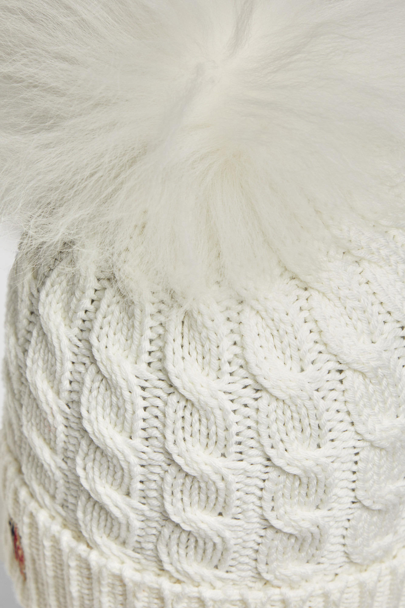 Moncler Ivory Virgin Wool Hat With Pompom In White