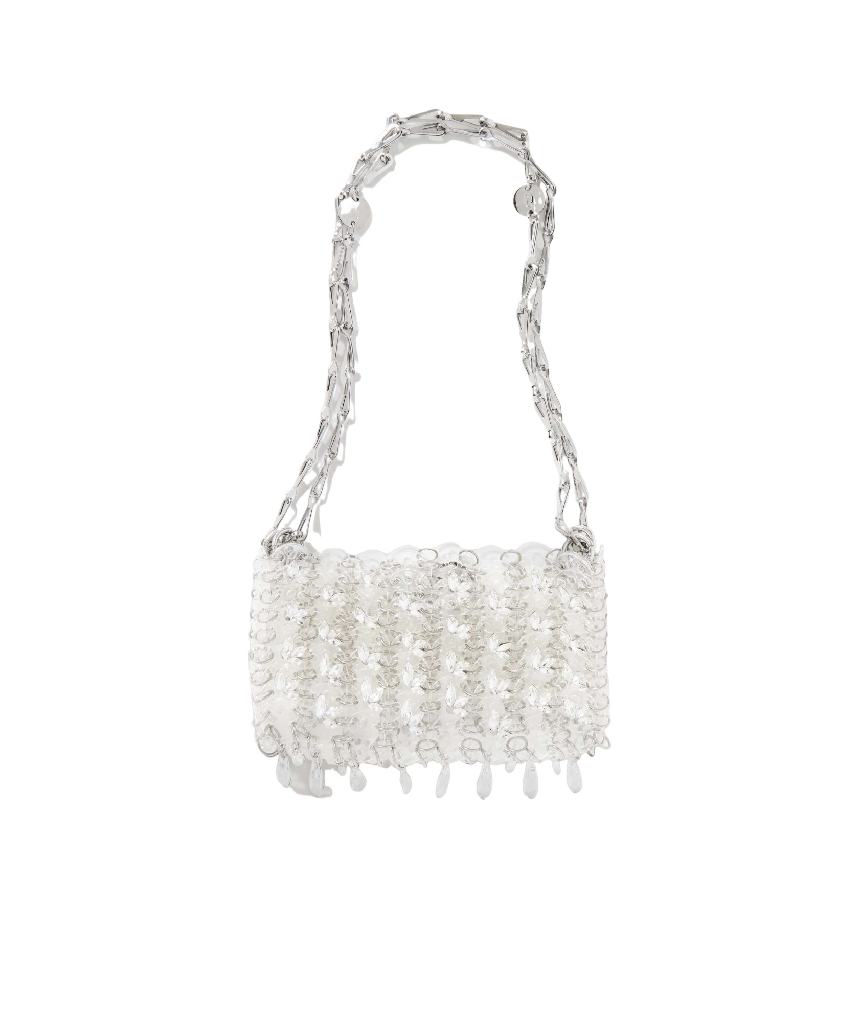 Rabanne 1969 Crystal-embellished Chainmail Shoulder Bag In White
