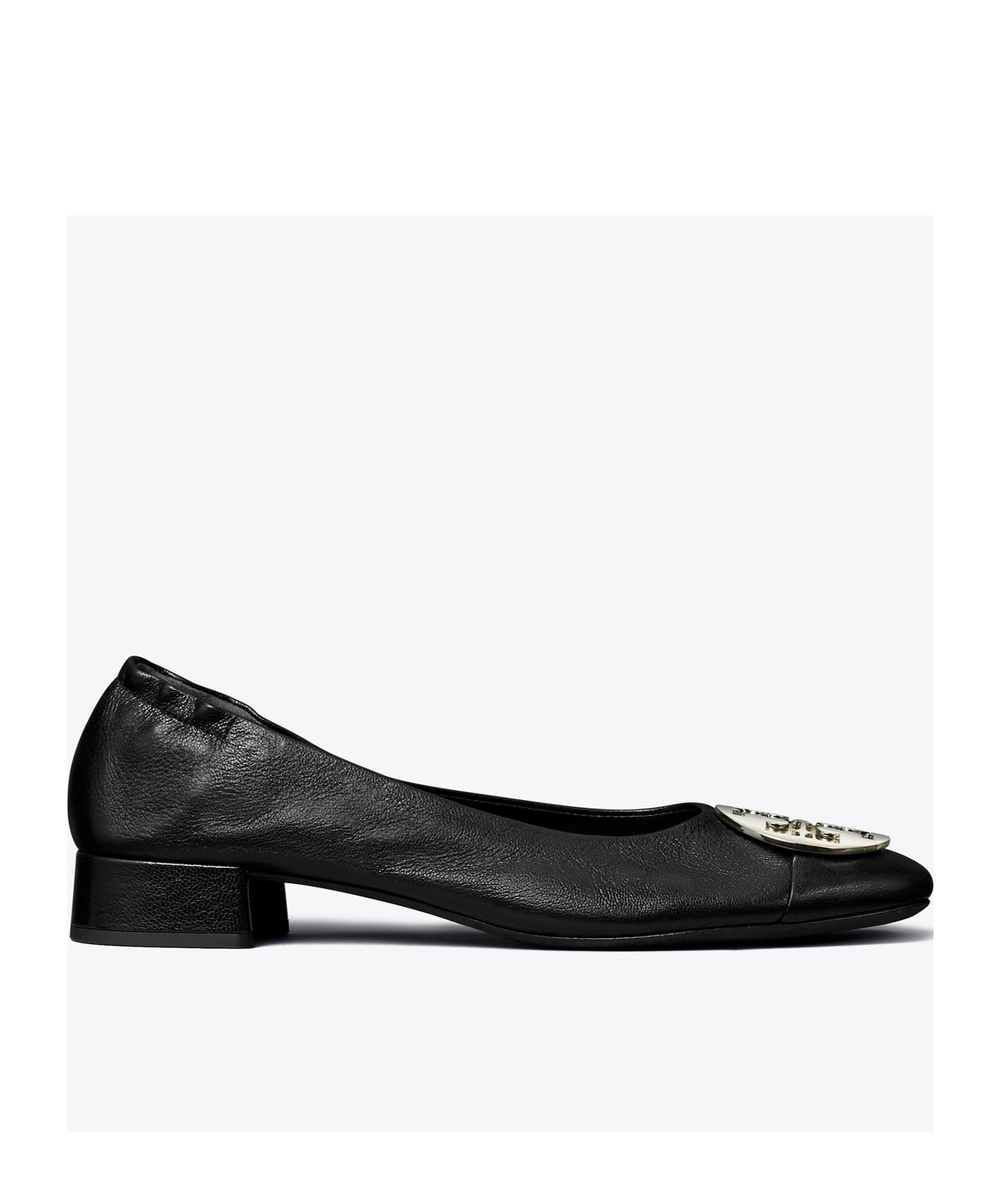 Tory Burch Claire 25mm Leather Ballerina Shoes In Black