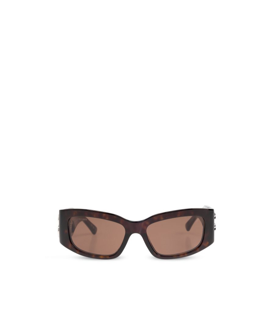 Balenciaga Womens Brown Bb0328s Rectangular-frame Acetate Sunglasses In Brown