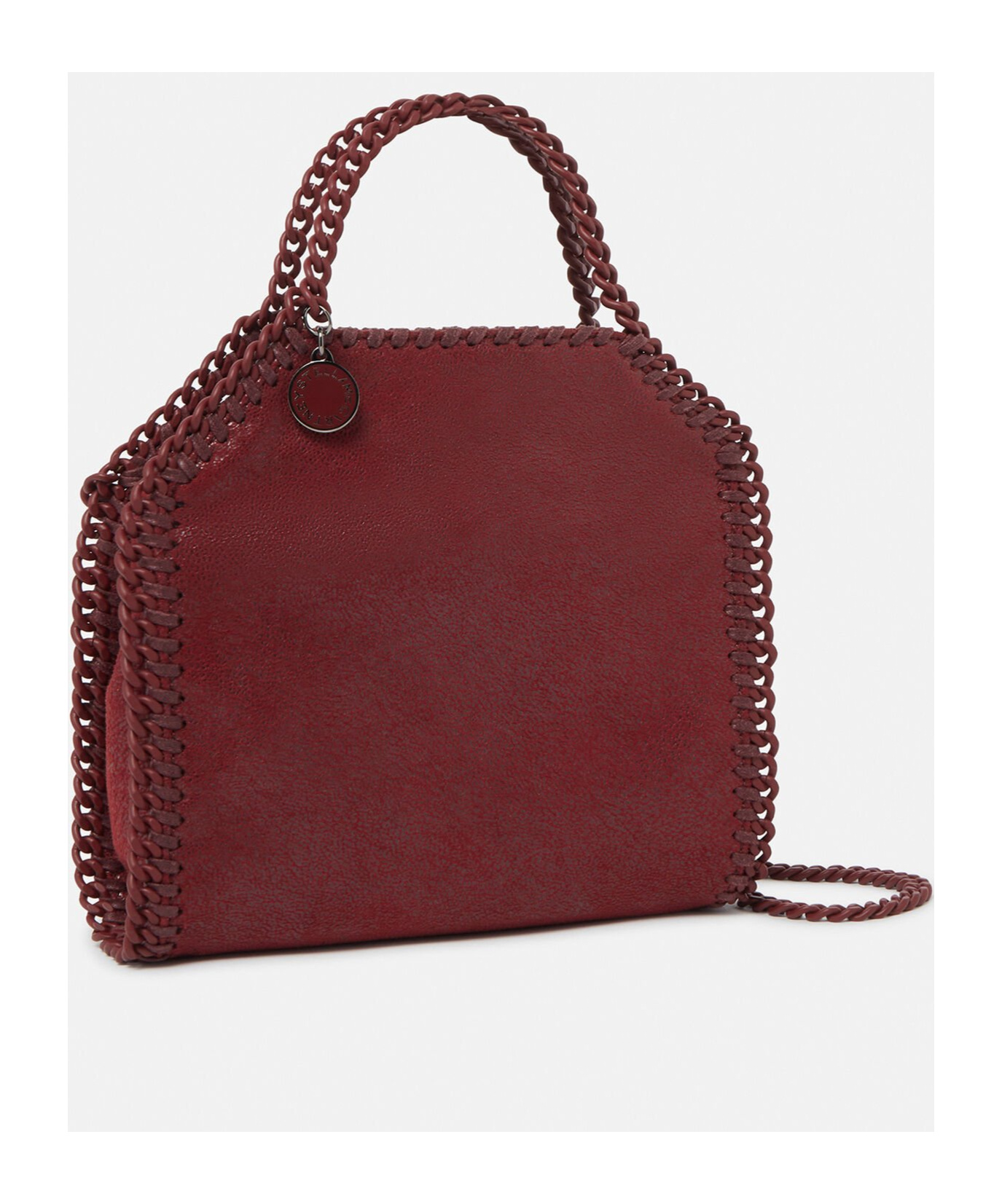 Stella Mccartney Falabella Mini Enamel Tote Bag In Red