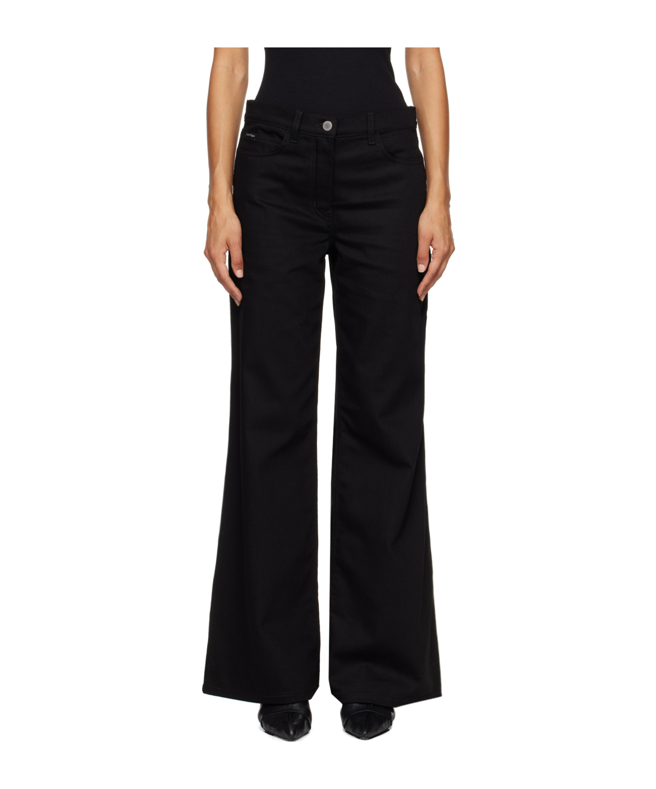 Courrèges Baggy Jeans In Black