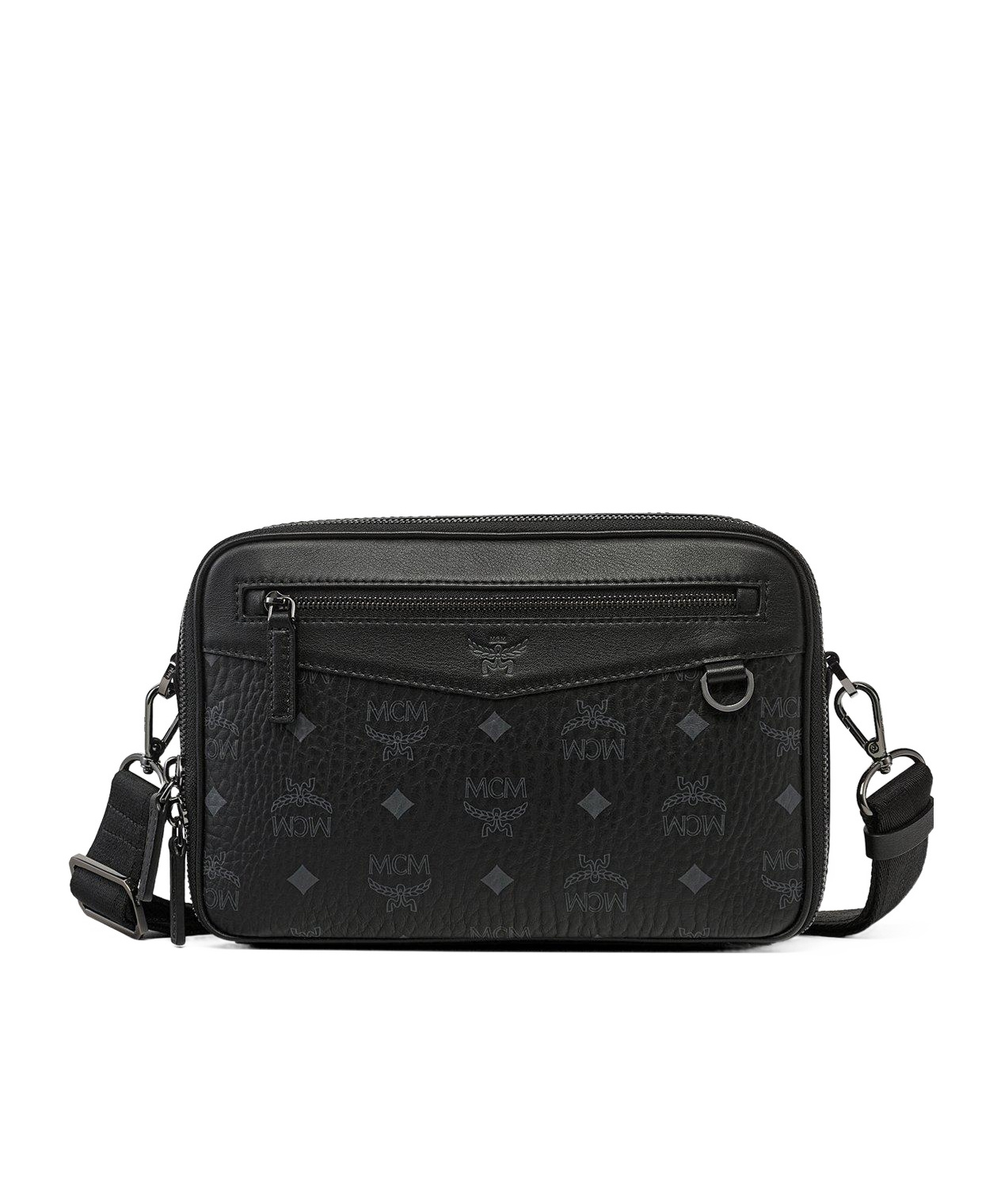 Mcm Diamond Camera Bag In Visetos In Black