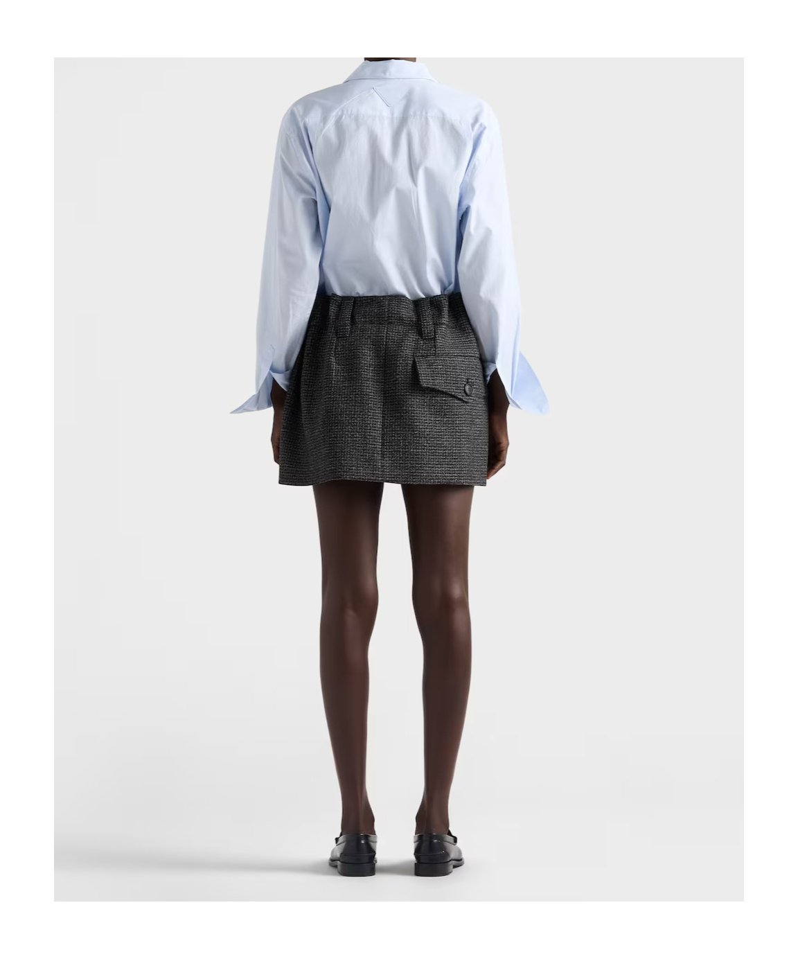 Prada Lace-up Shirt In White