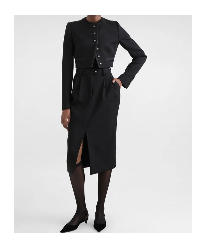 Dolce & Gabbana Pleat-detail Midi Skirt In Black