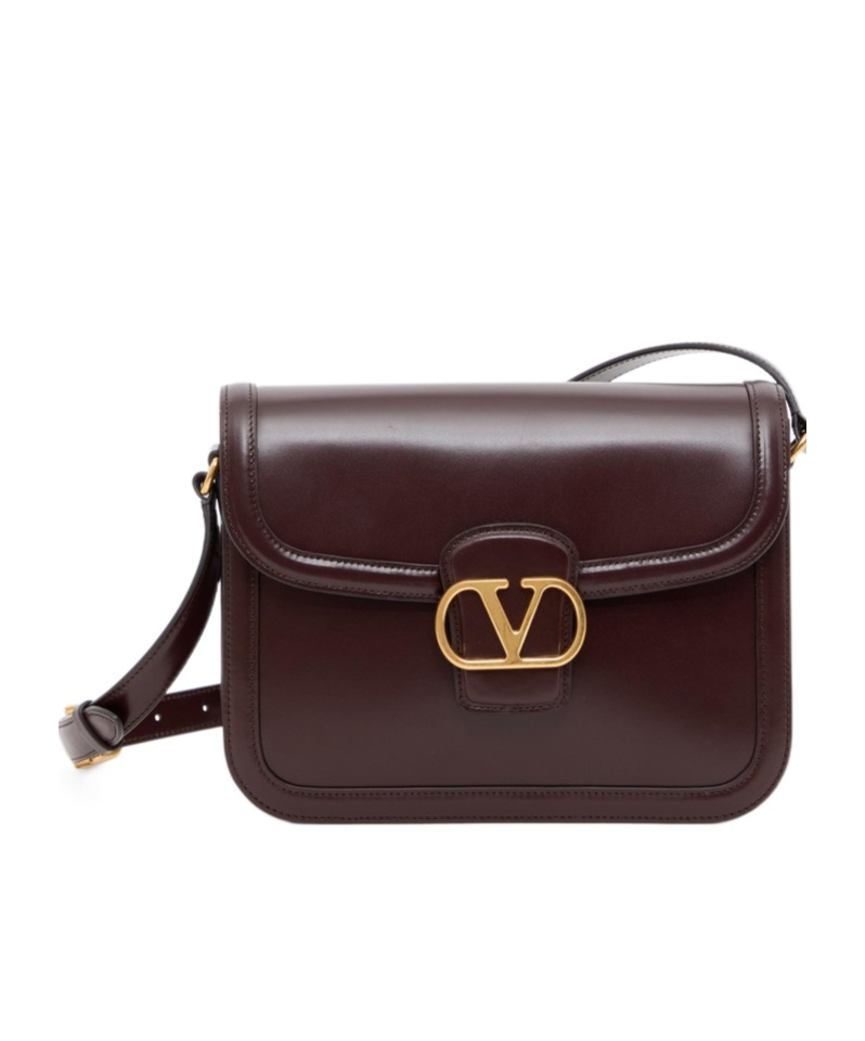 Valentino Garavani 9to5 Leather Shoulder Bag With Vlogo Signature Closure In Black
