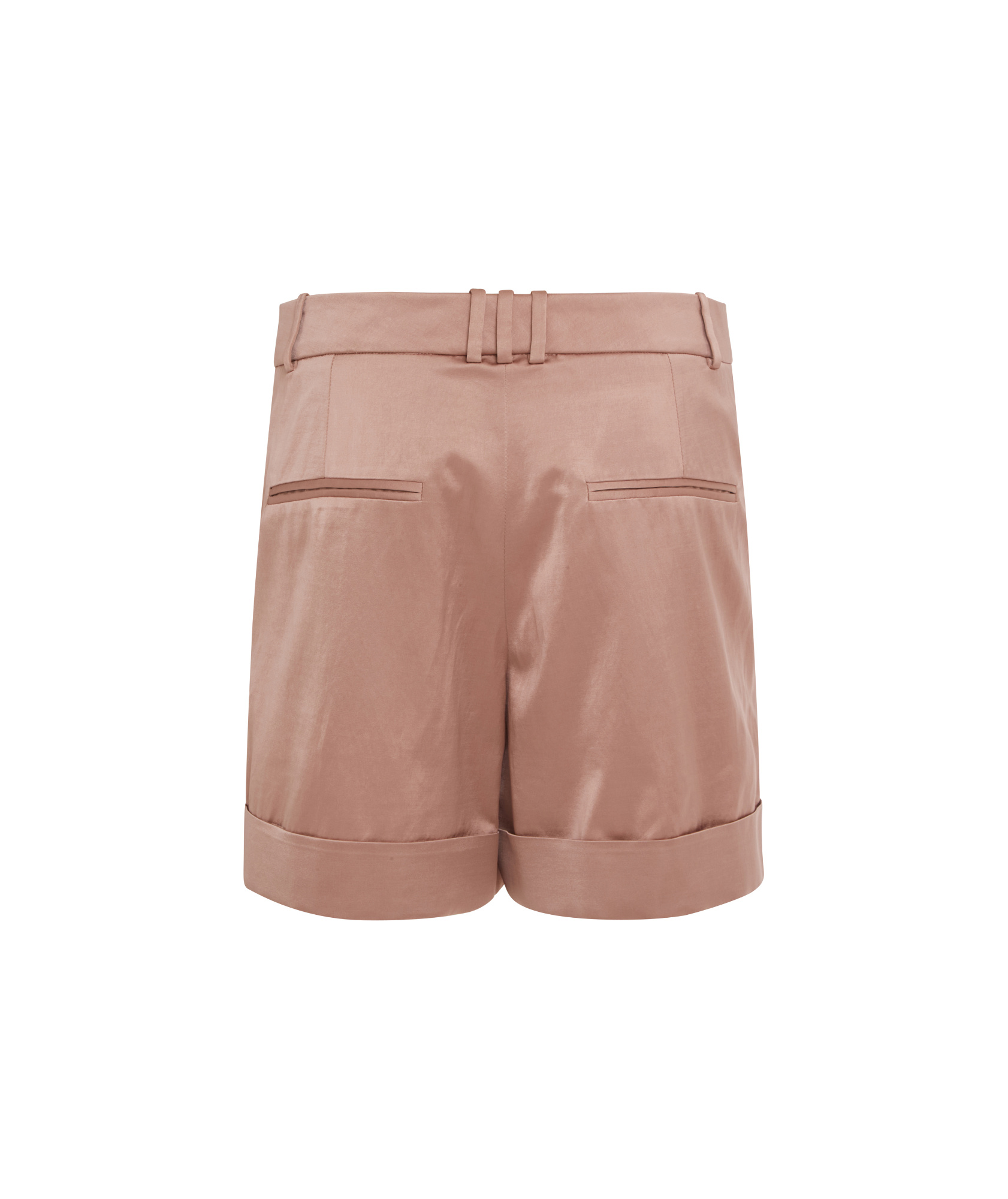 Balmain Satin Plank Bermuda Shorts In Nude