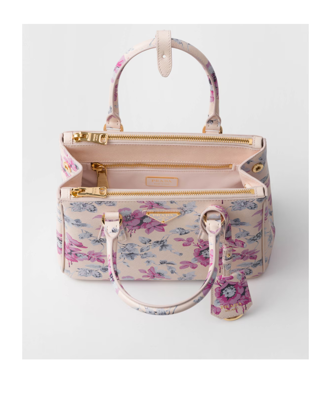 PRADA PRADA GALLERIA PRINTED SAFFIANO LEATHER BAG