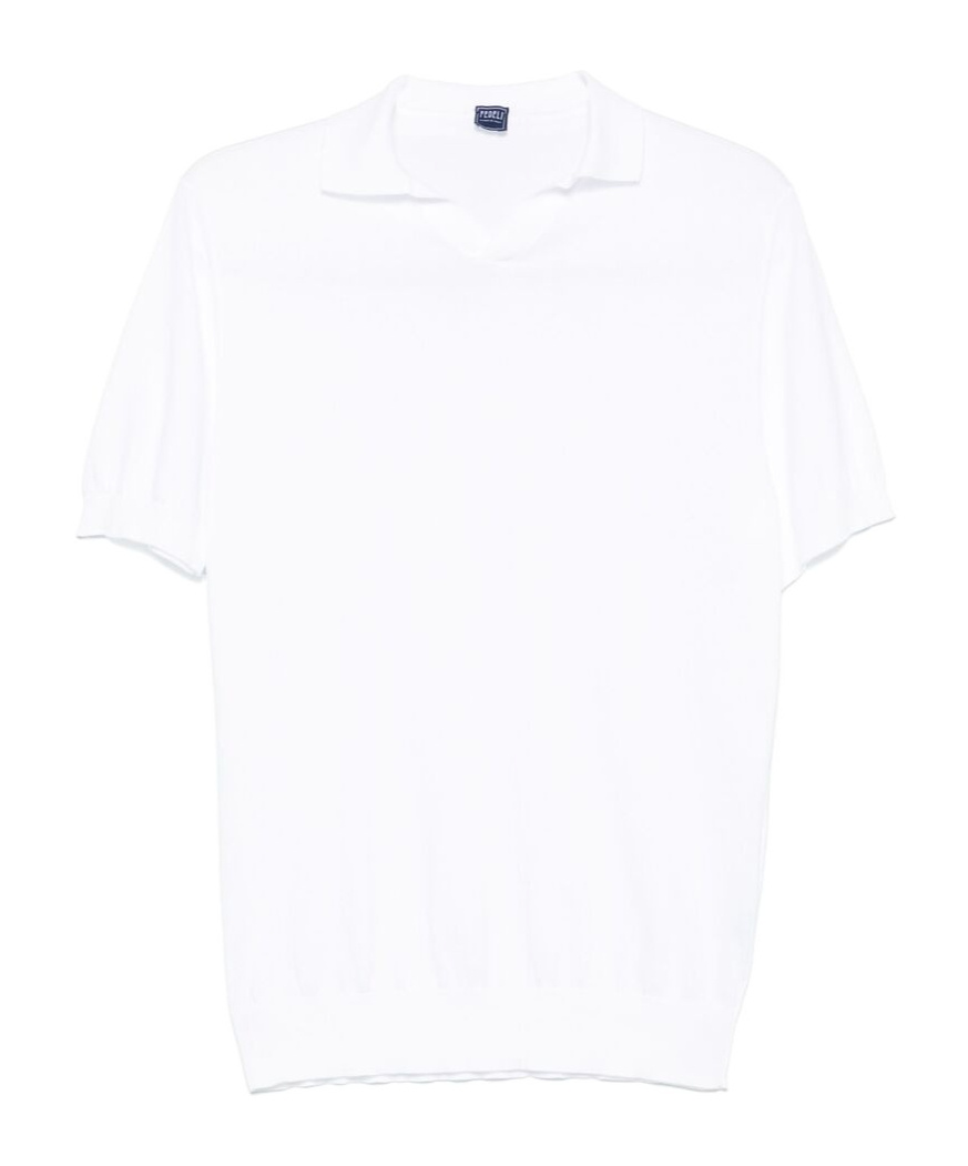 Fedeli Short-sleeved Sweater In White