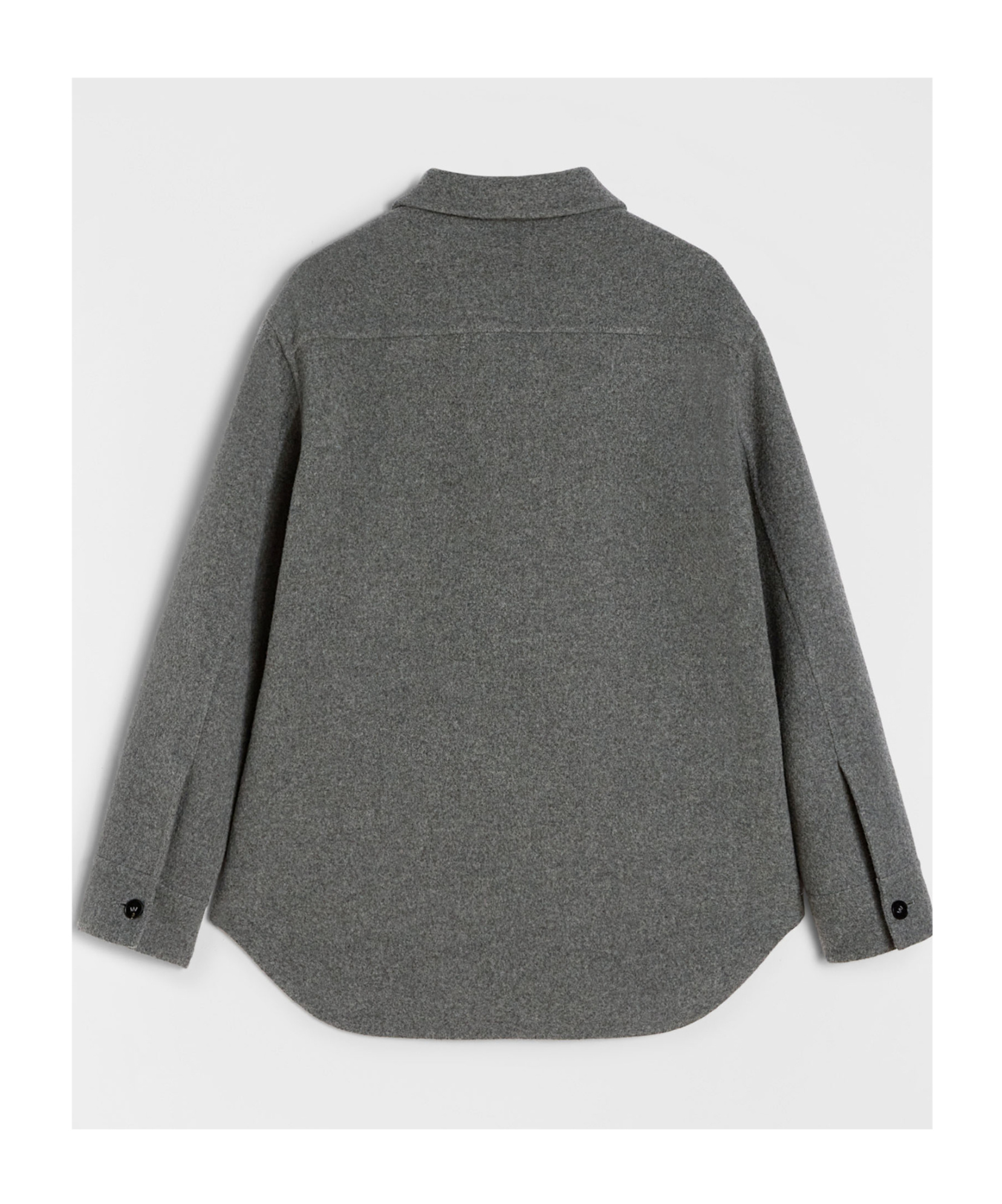 Jil Sander Wool Overshirt Casual Jackets And Parka Gray
