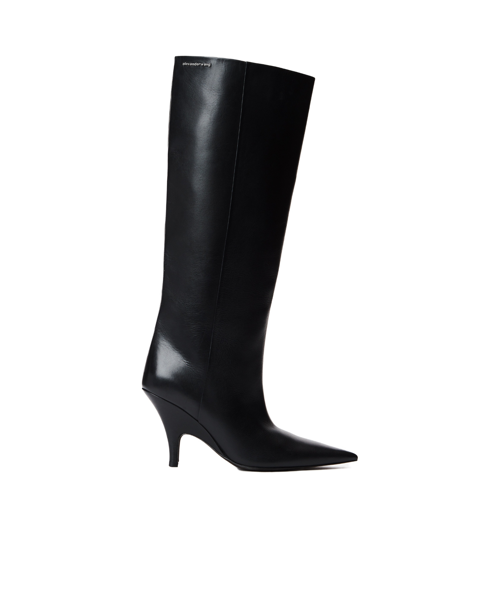 Alexander Wang Diablo Tall Boot With Open Back In Leather In Black