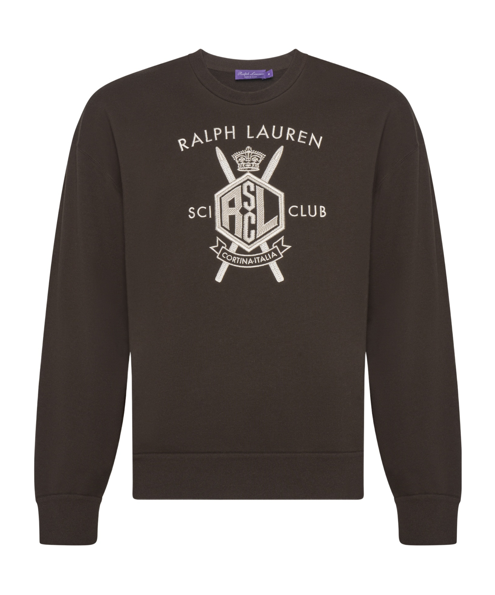 Ralph Lauren Long-sleeved Crew Neck Sweatshirt In Brown