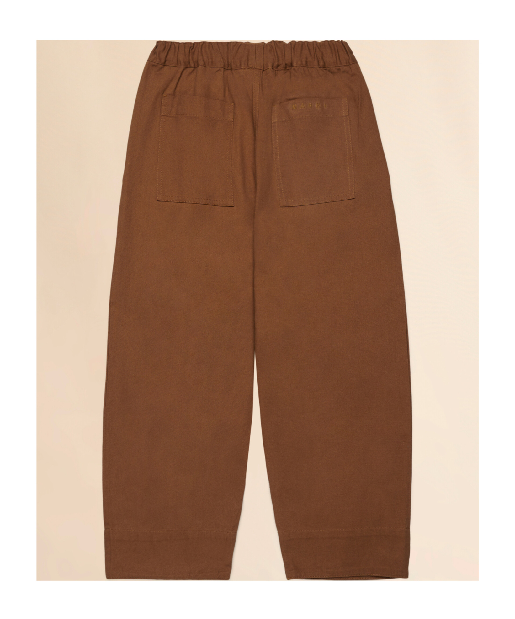 Marni Kids Elastic Waist Balloon Pants In Brown