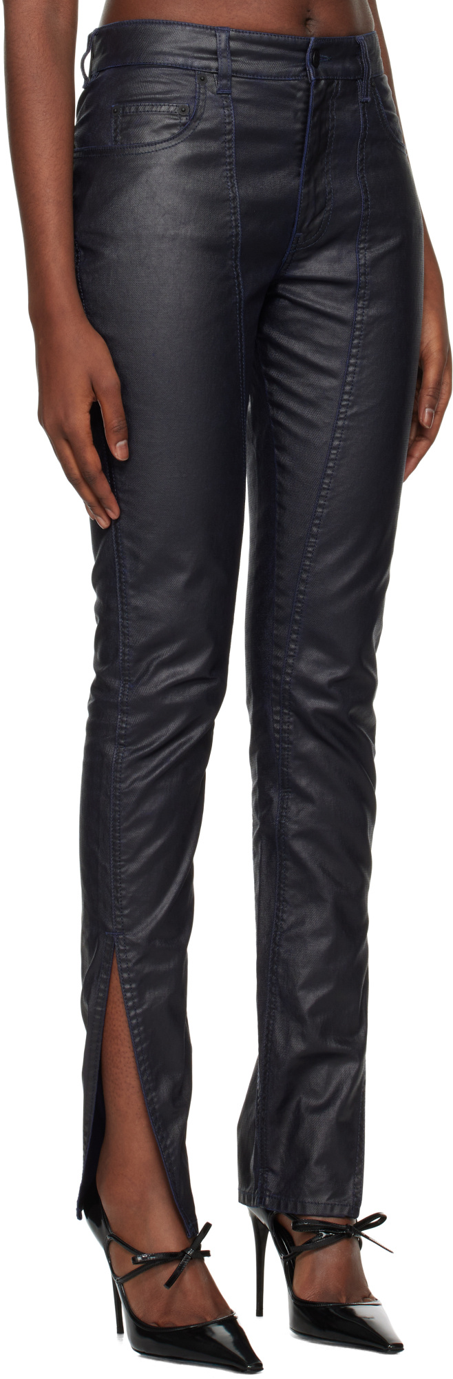 Mugler Batik Jeans In Black