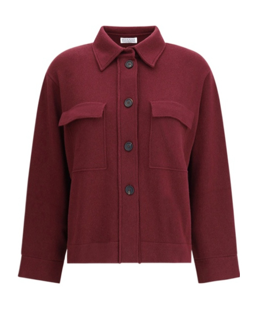 Brunello Cucinelli Wraparound Wool Cashmere Cardigan With Patch Pockets