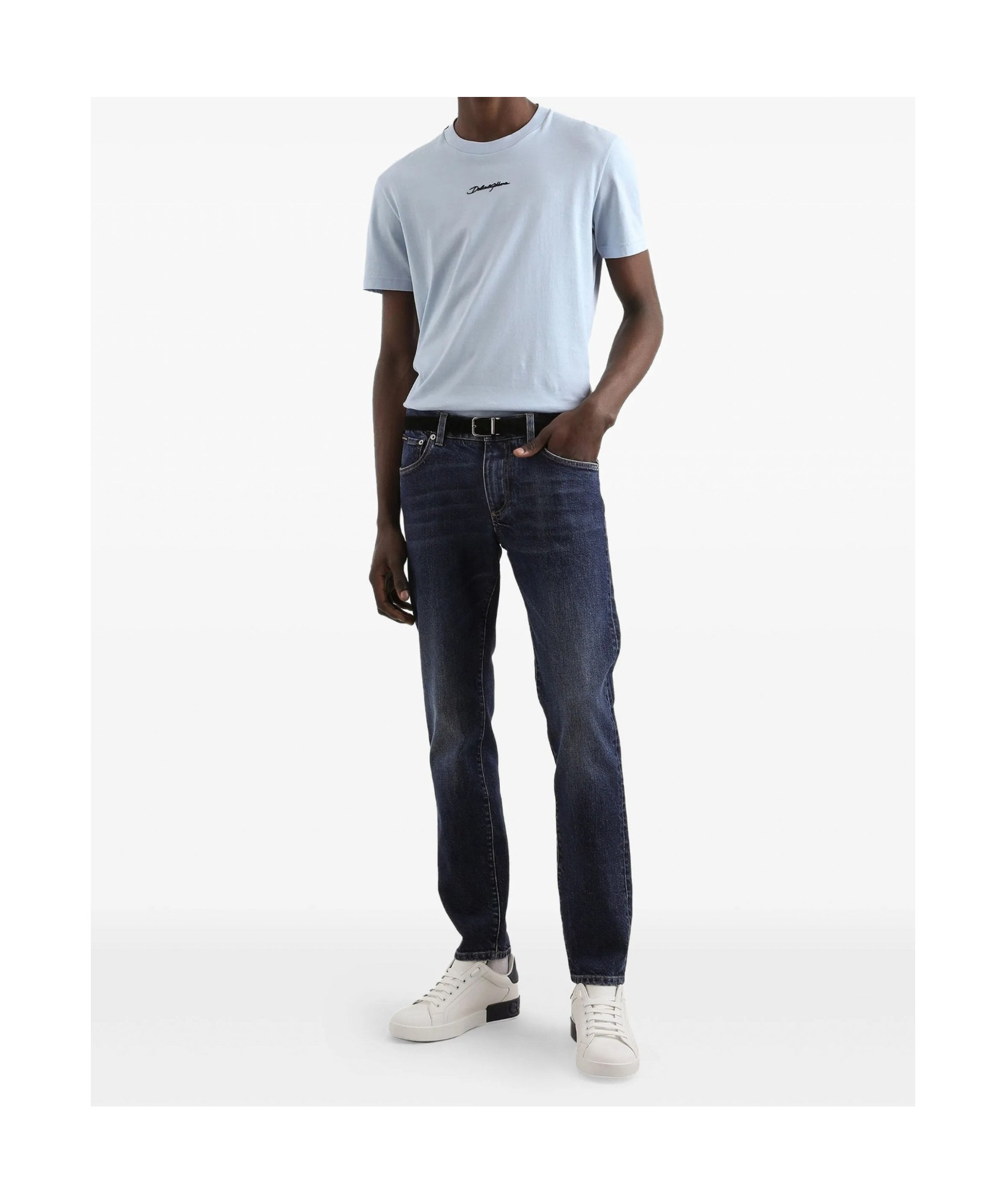 Dolce & Gabbana Jeans With Belt Loops In Blue