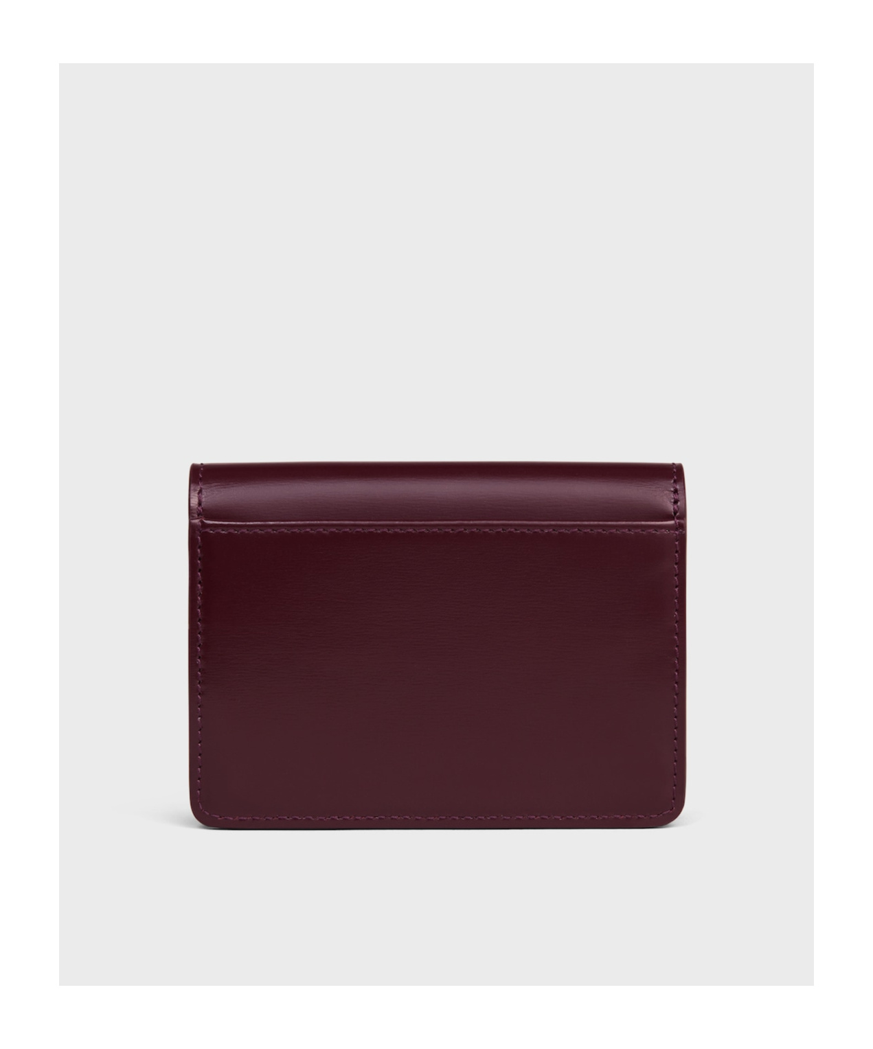 Celine Card Holder With Flap Triomphe In Shiny Calfskin
