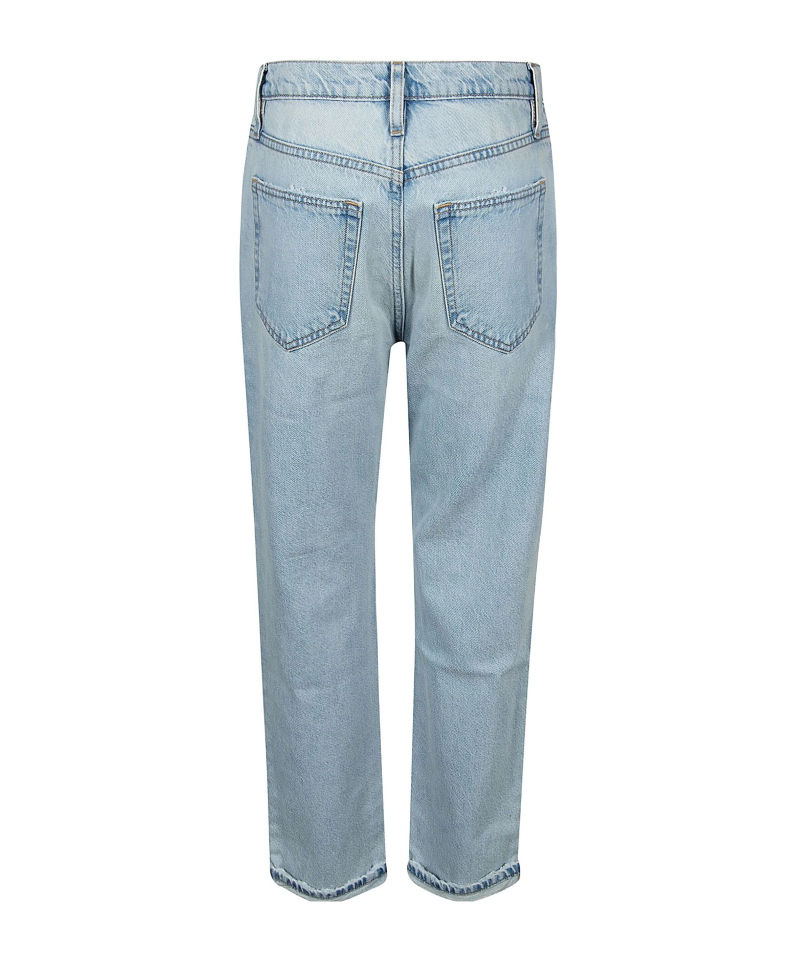 Frame The Vertical High Waist Ankle Relaxed Straight Leg Jeans In Gray
