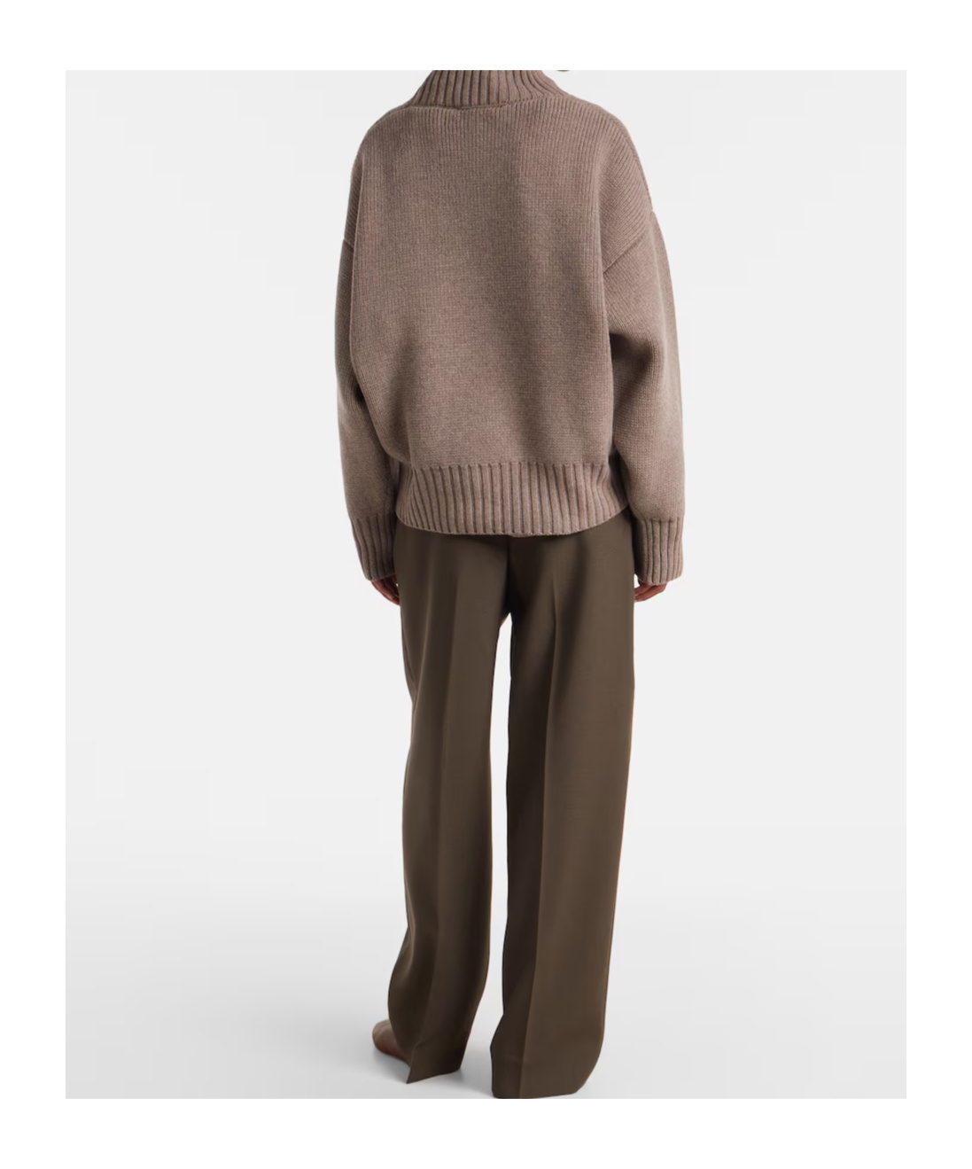 Rohe Ribbed Turtleneck Sweater In Gray