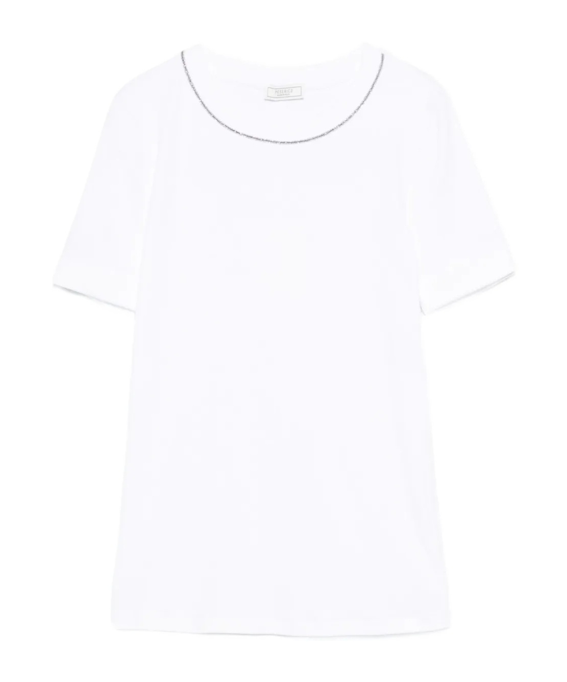 Peserico Chain Link-trim T-shirt In White