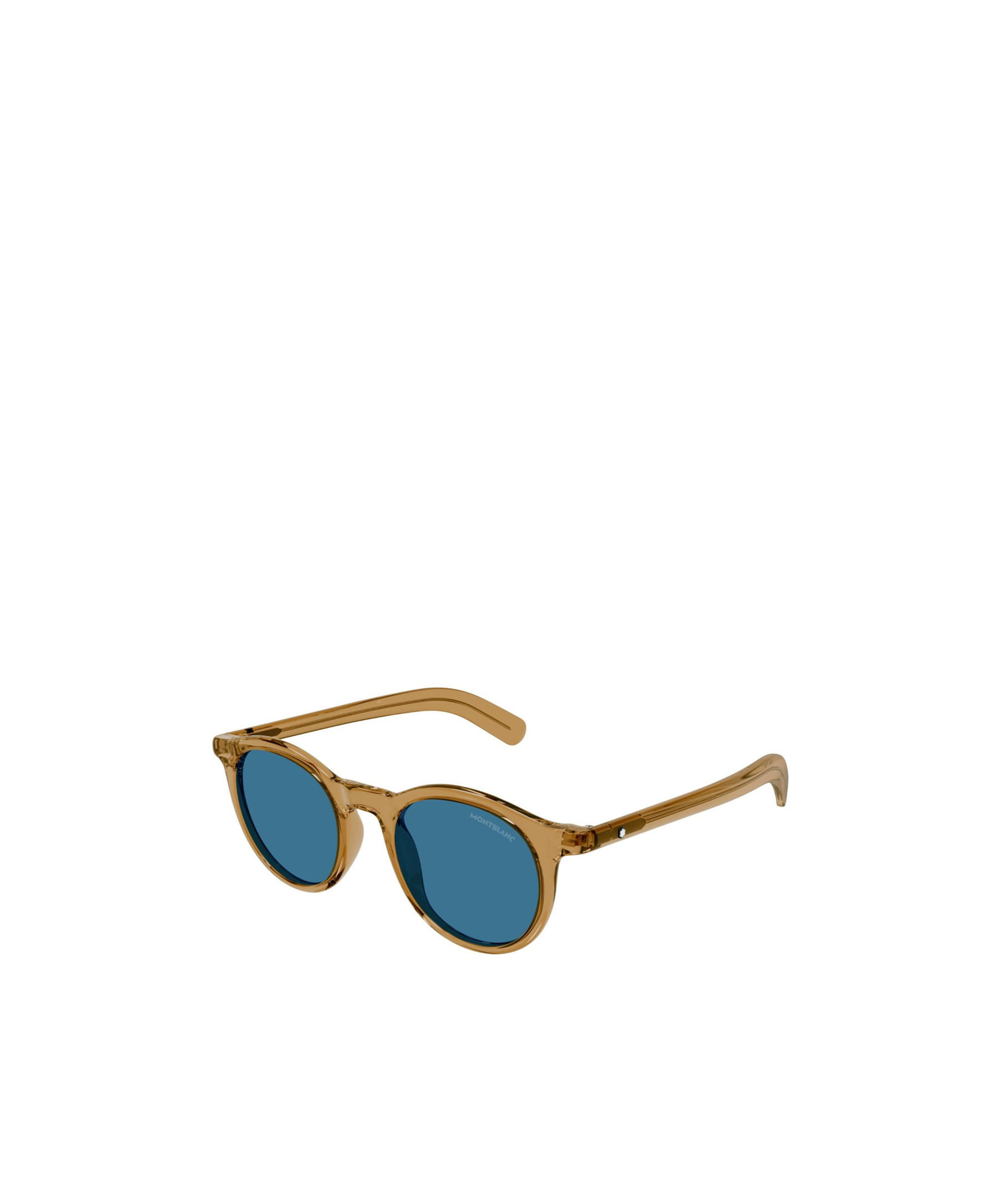 Montblanc Round-frame Sunglasses In Blue