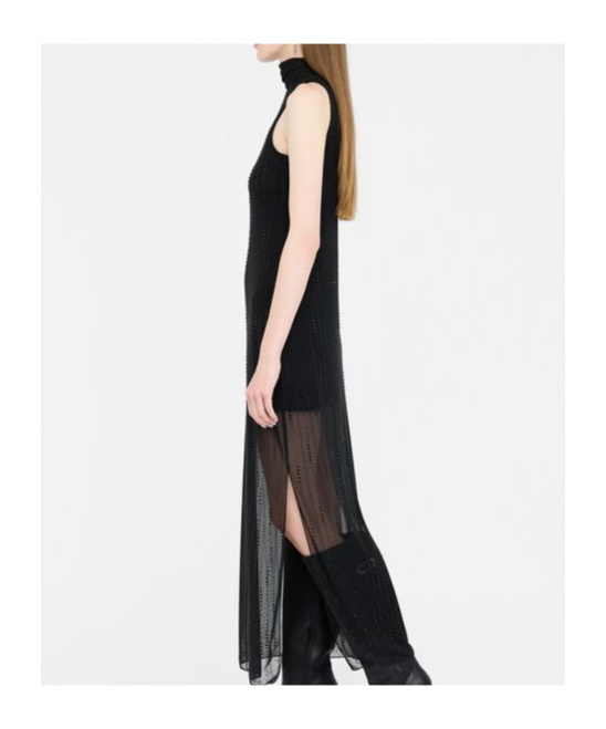 Liu •jo Tulle Dress With Gemstones In Black