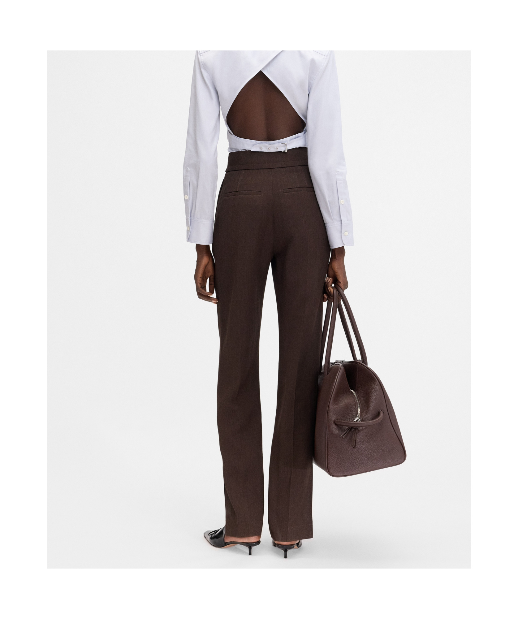 Jacquemus Slit Casual Pants In Black