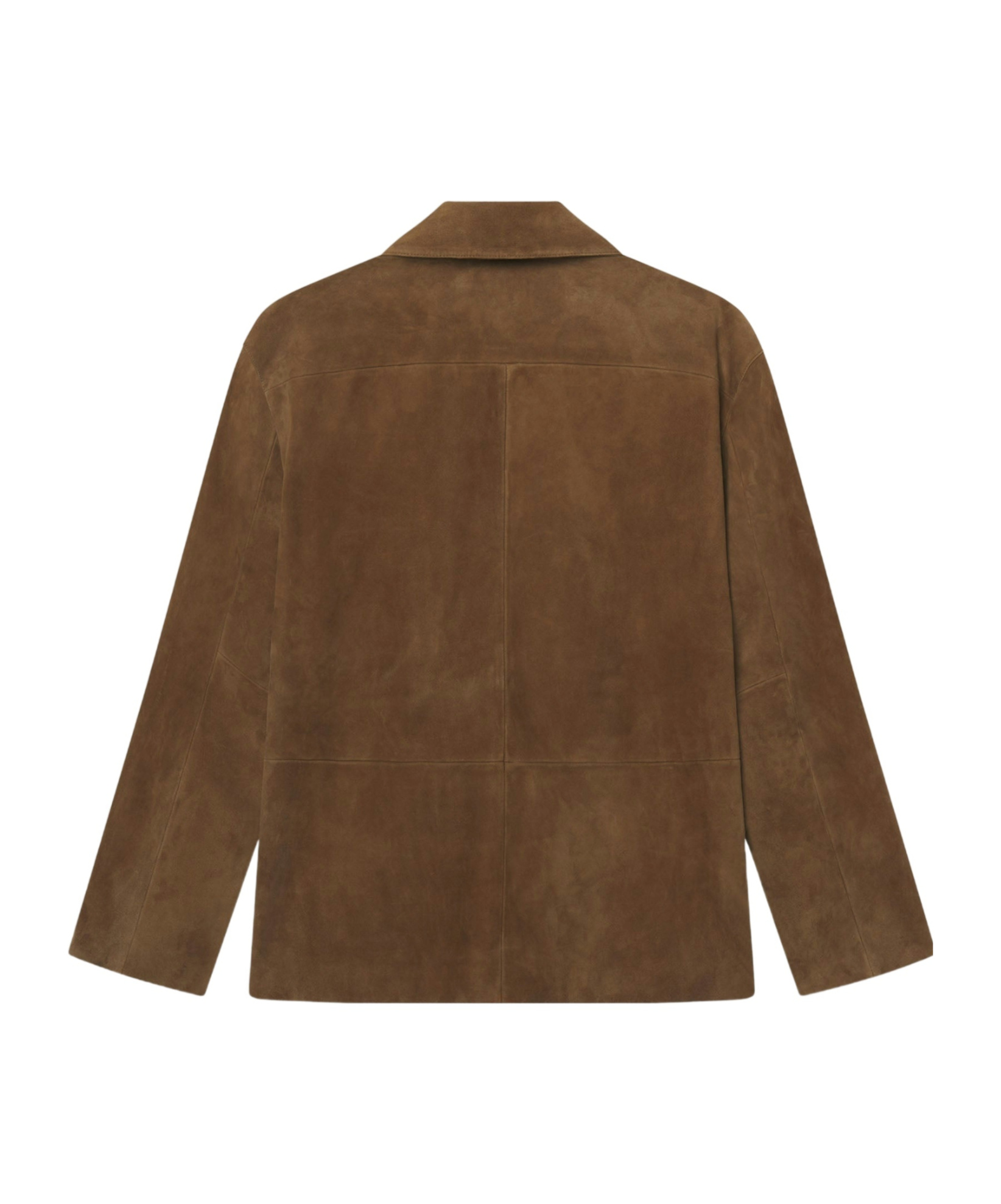 Frame Button-front Leather Jacket In Brown