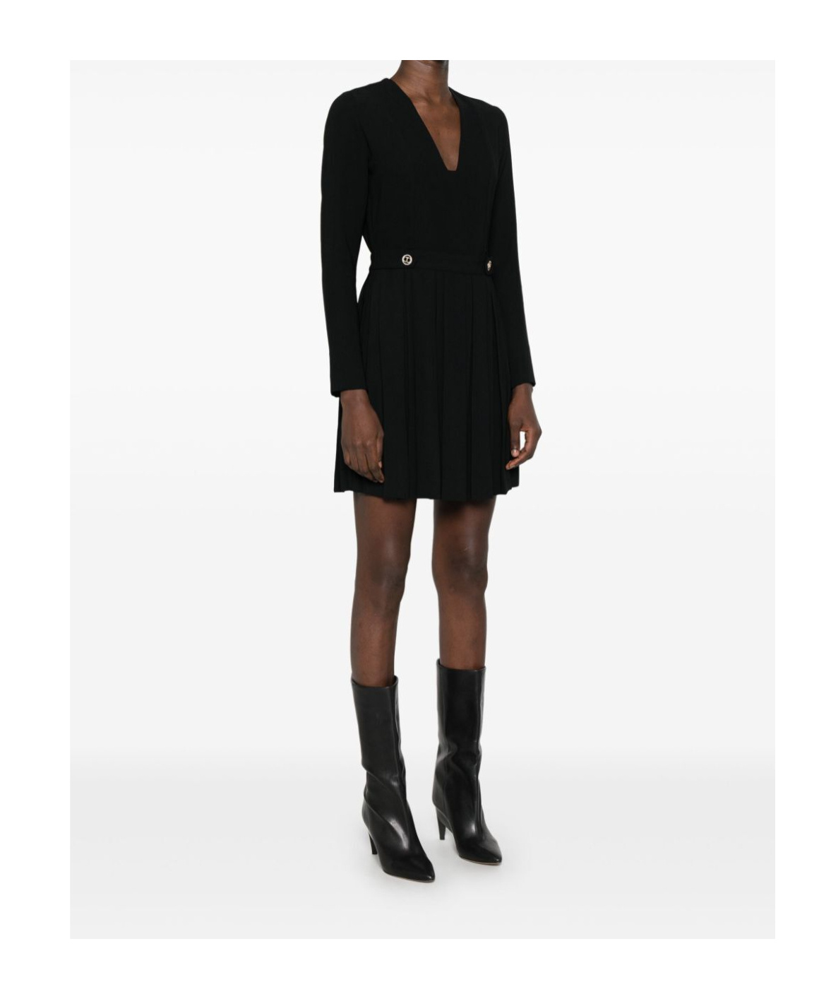 Shop Twinset Pleated Crepe Mini Dress