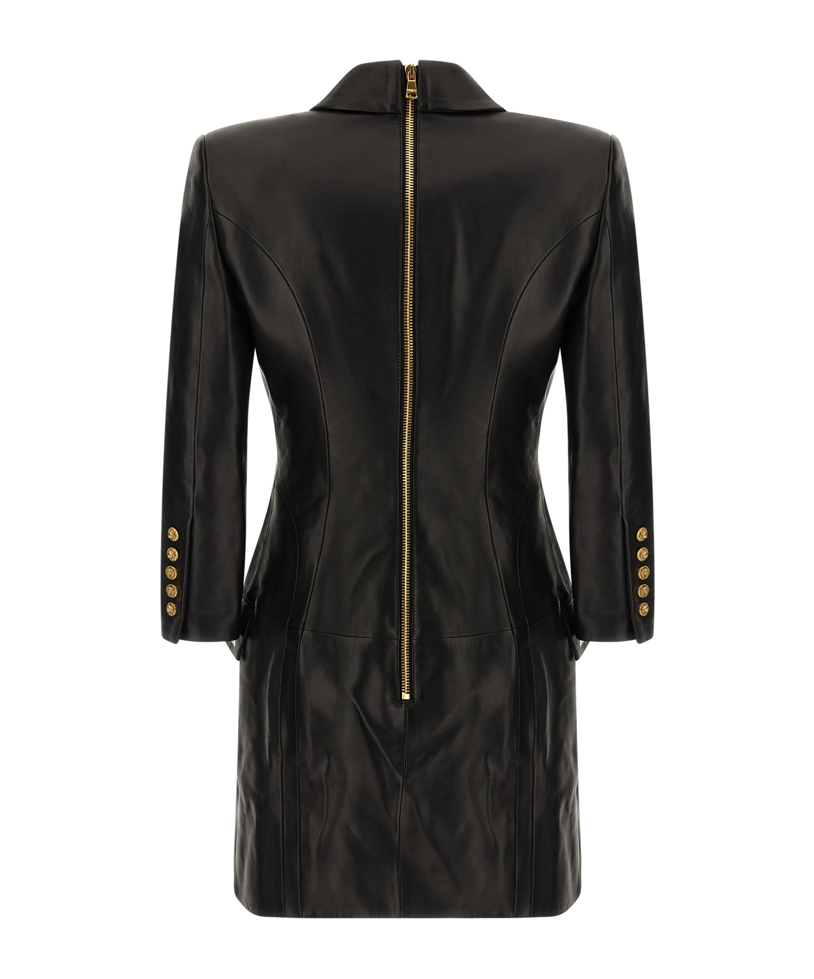 Balmain Tailored Double-breasted Blazer Style Dress In Black