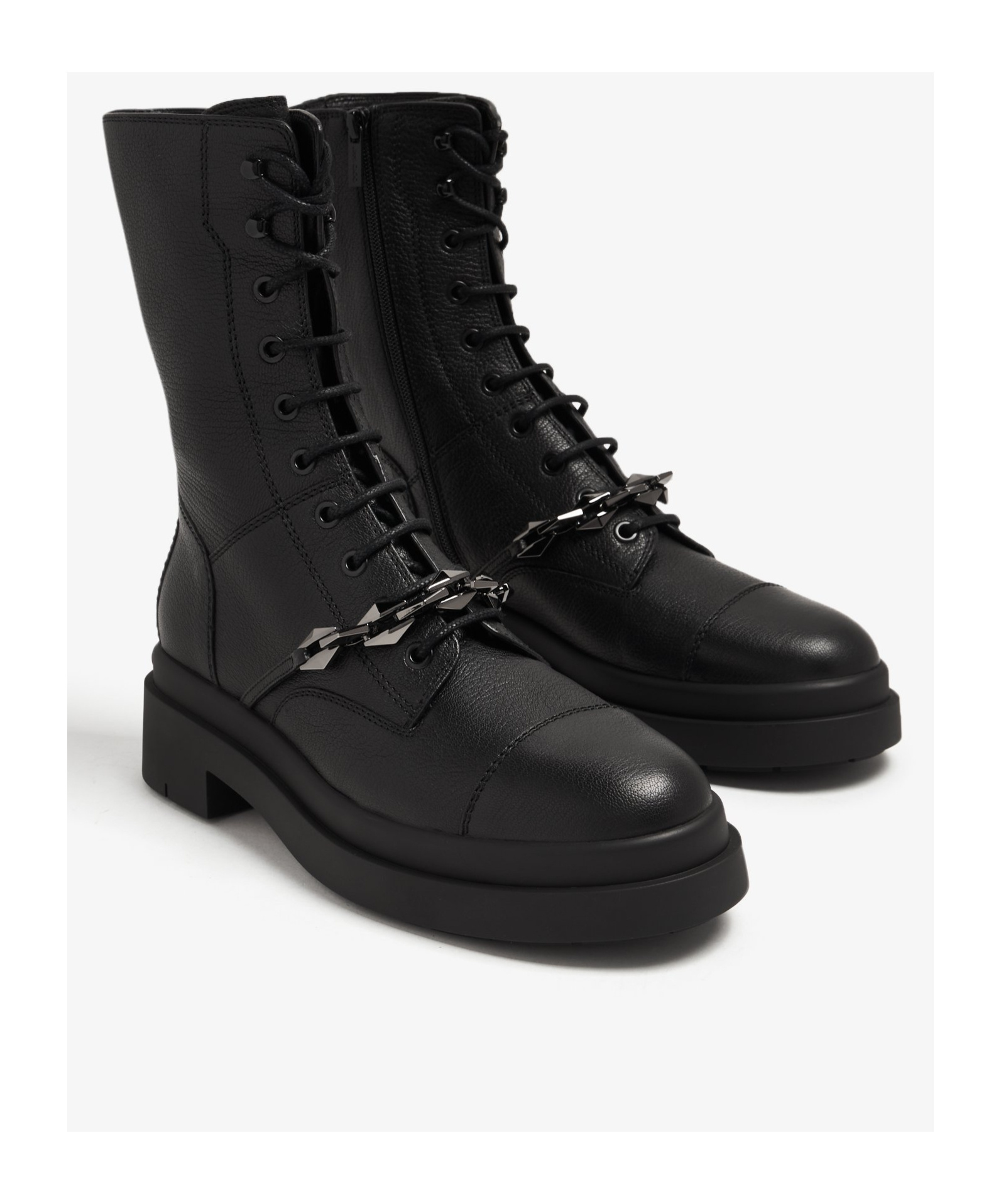 Jimmy Choo Logo Short Boots In Black