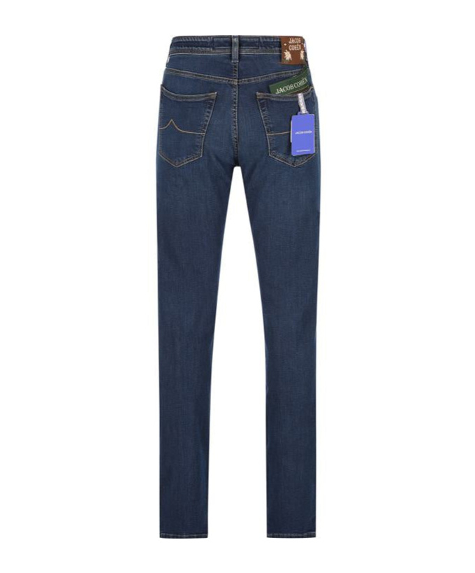 JACOB COHEN JACOB COHEN LOGO PATCH SLIM-FIT JEANS