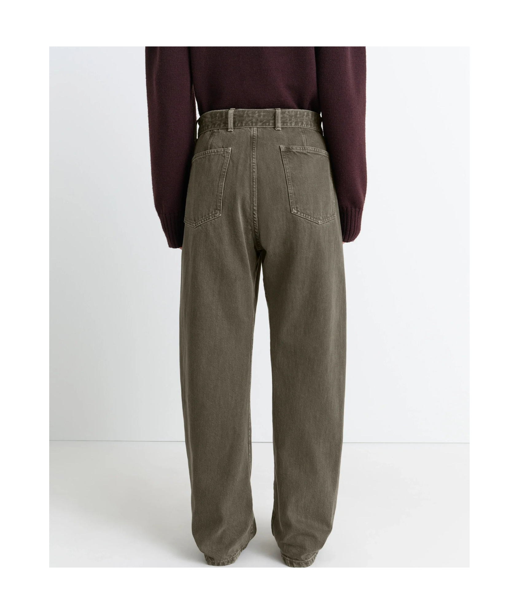 Lemaire Twisted Denim Cotton Jeans In Green