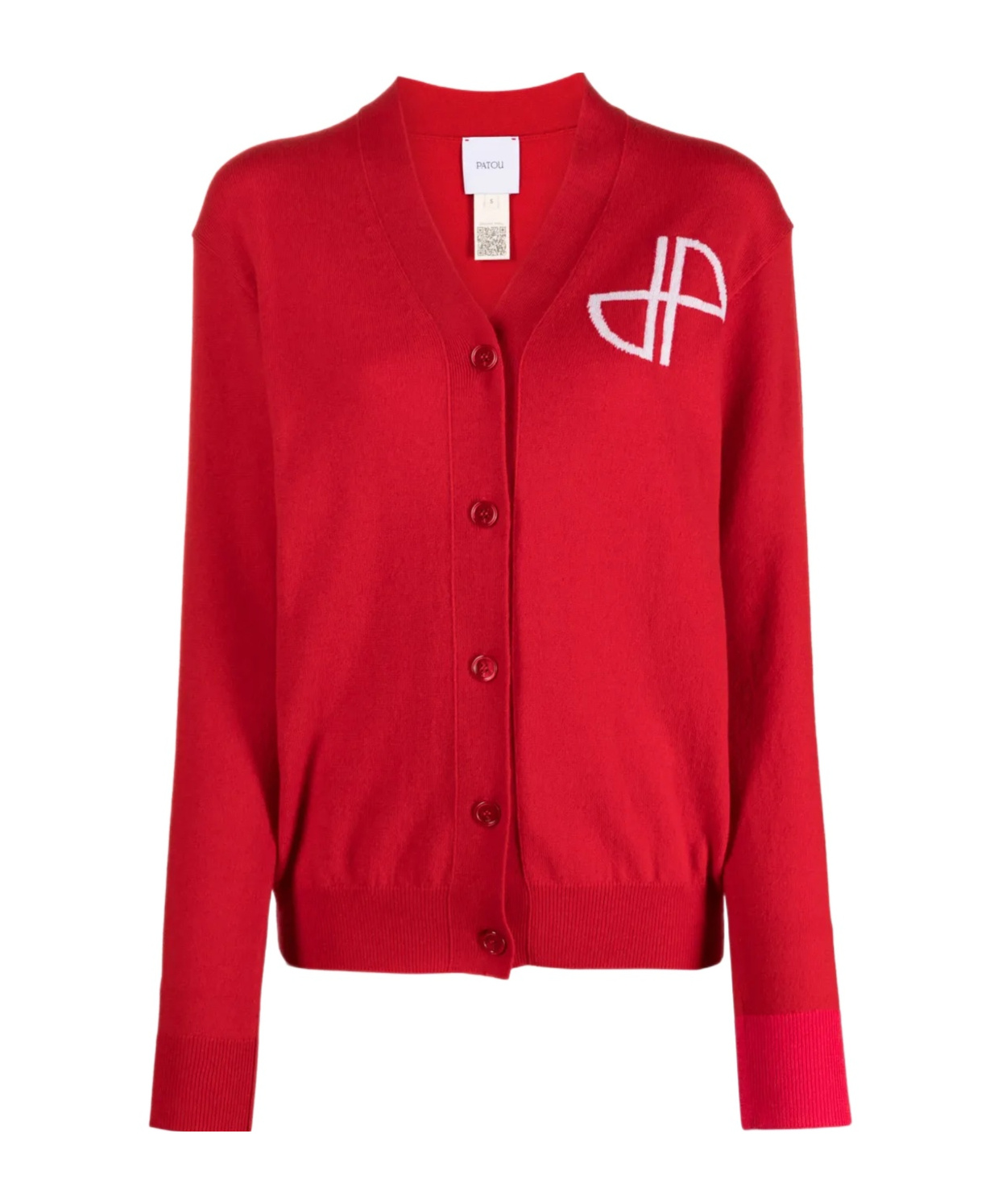 Patou Logo Intarsia Sweater In Red