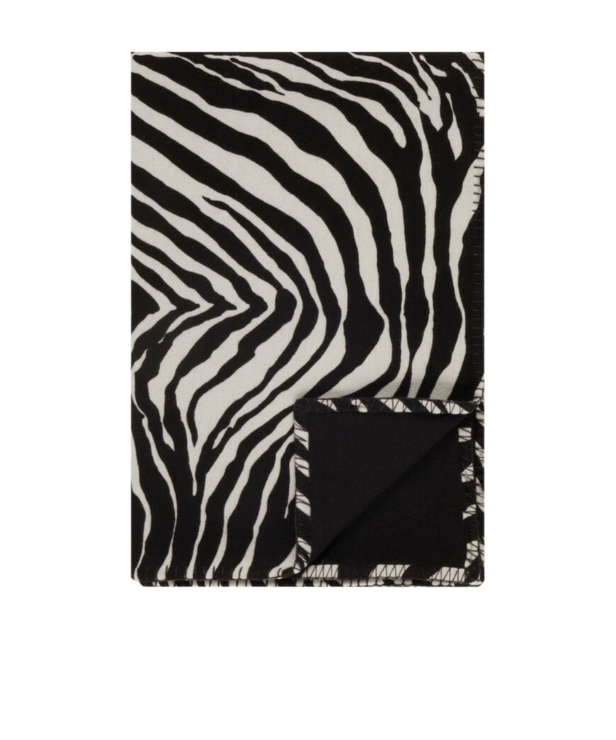 Dolce & Gabbana Wool And Silk Blanket In Black