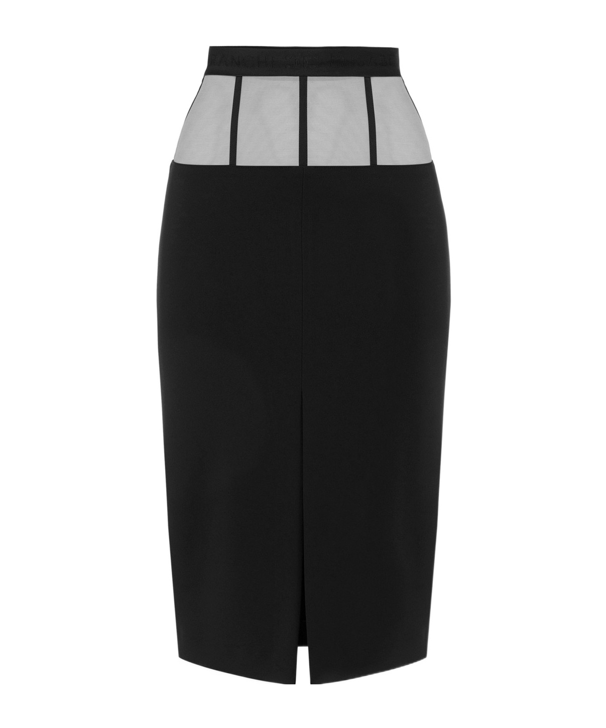 Elisabetta Franchi Crepe Midi Skirt In Black