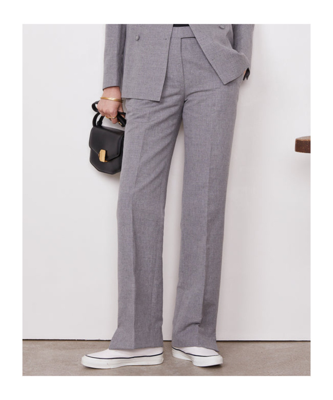 Shop Officine Generale Ilenia Trousers In Gray