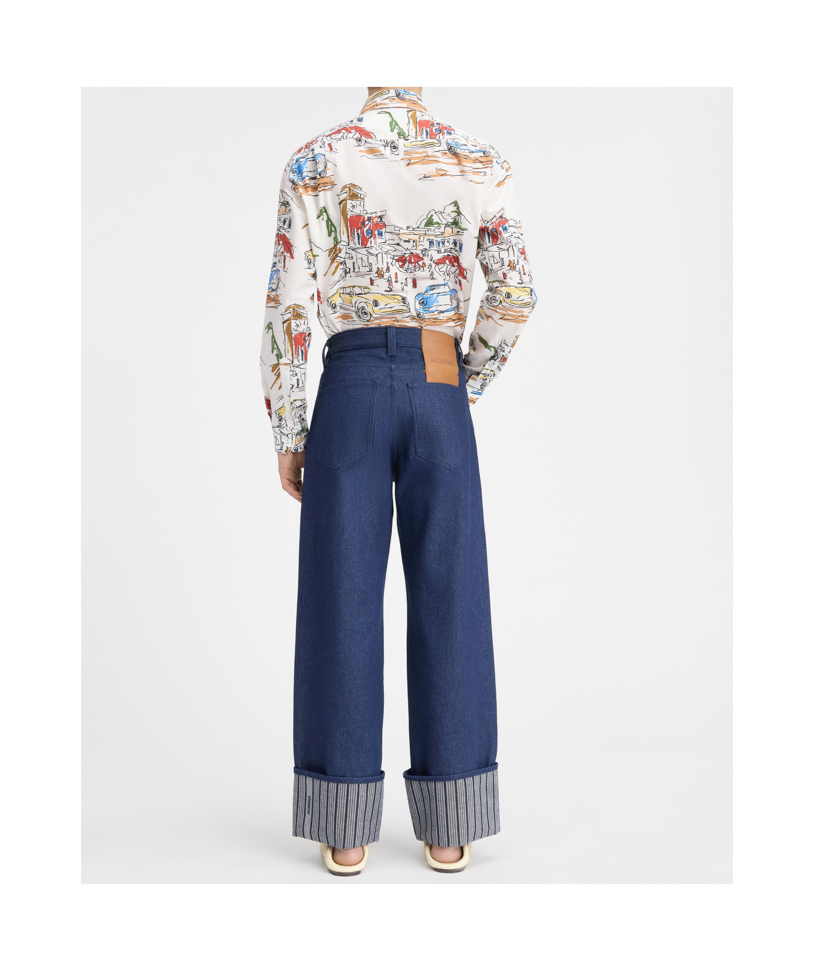 Shop Jacquemus Belt-loop Jeans In Blue