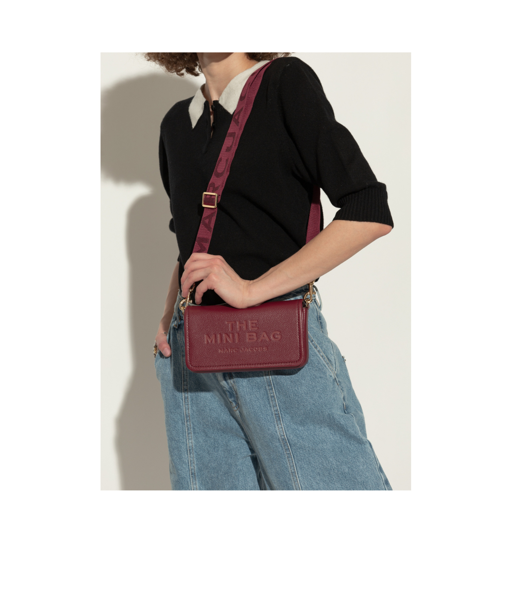 Marc Jacobs Flap Shoulder Bag In Burgundy