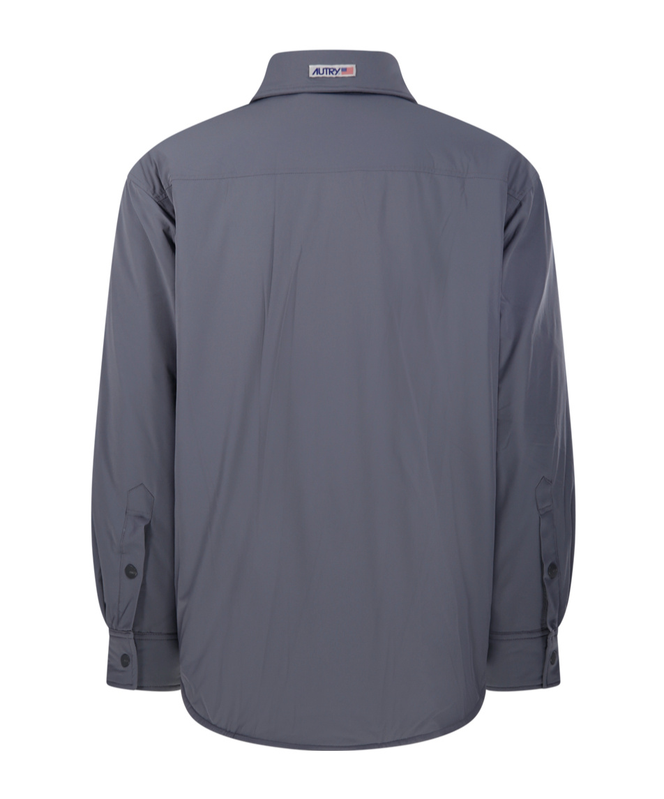 Autry Grey Jacket With Patch Pocket In Gray