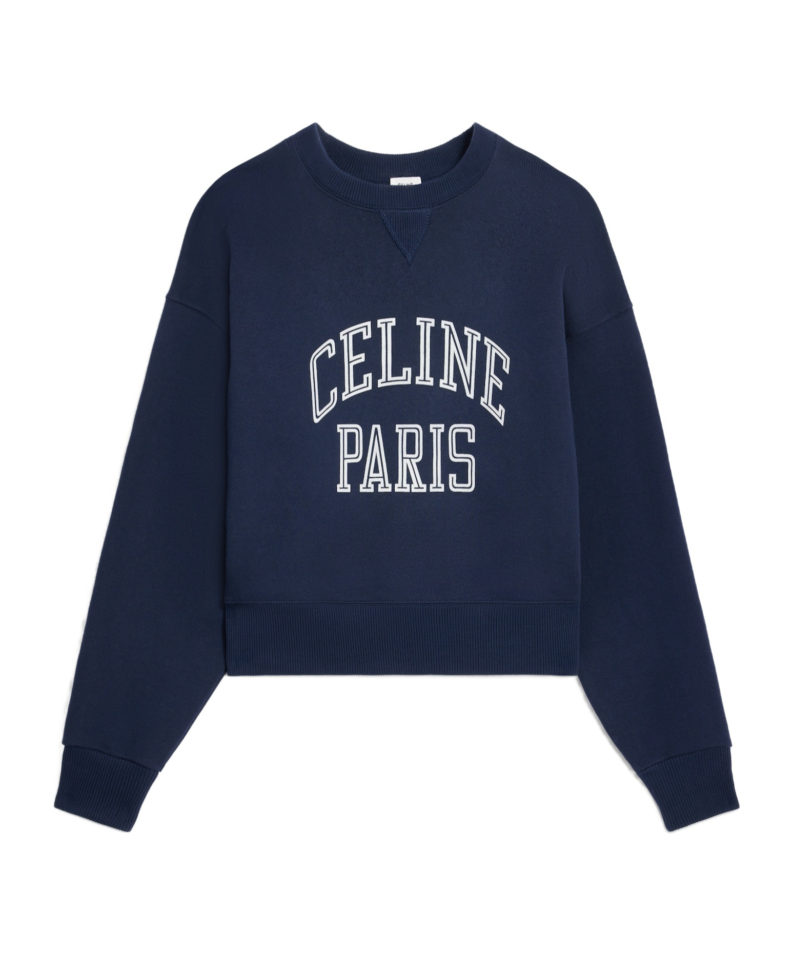 Celine Loose Sweatshirt In Cotton Fleece In Blue