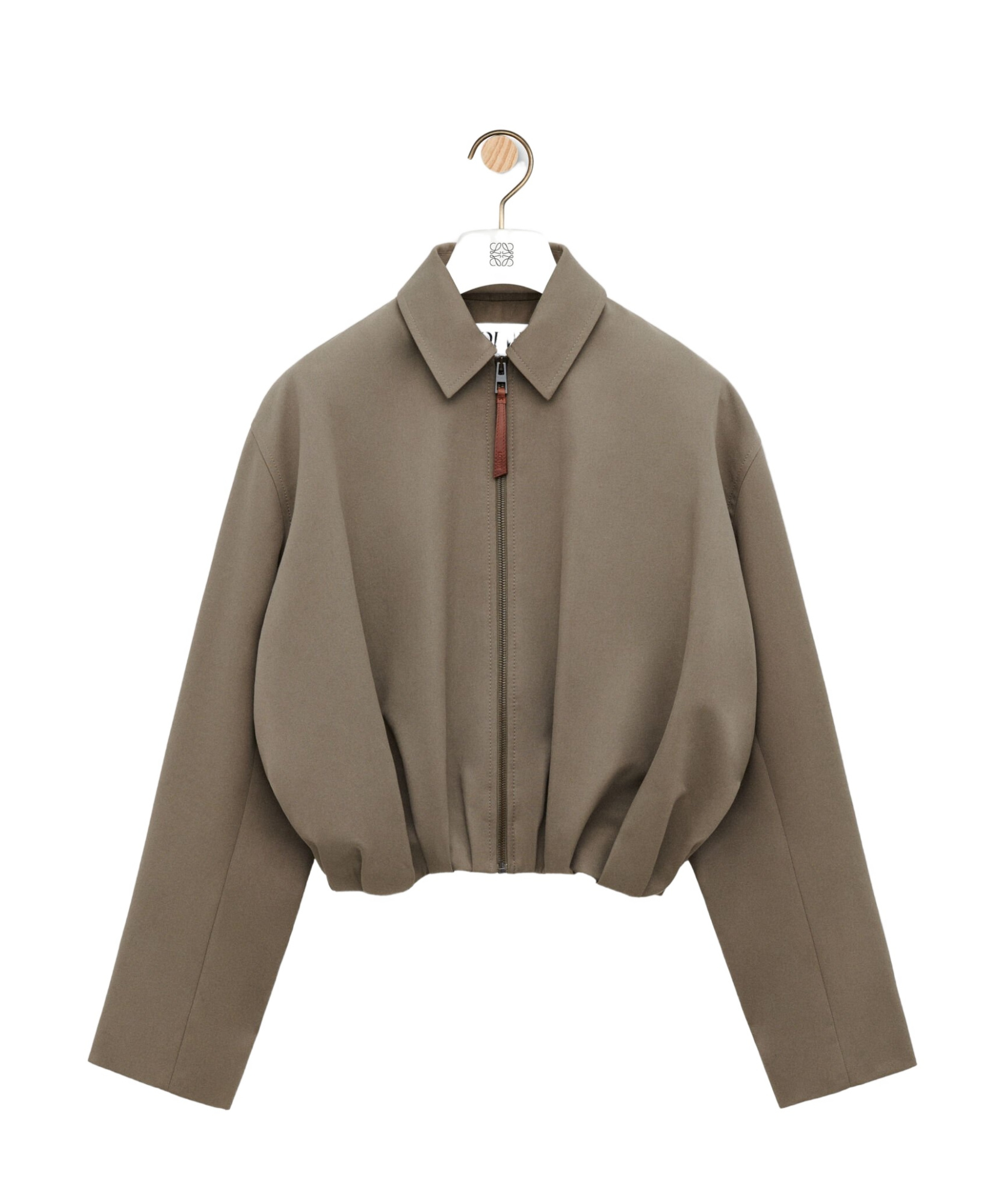Loewe Lapel Casual Jacket In Khaki Brown