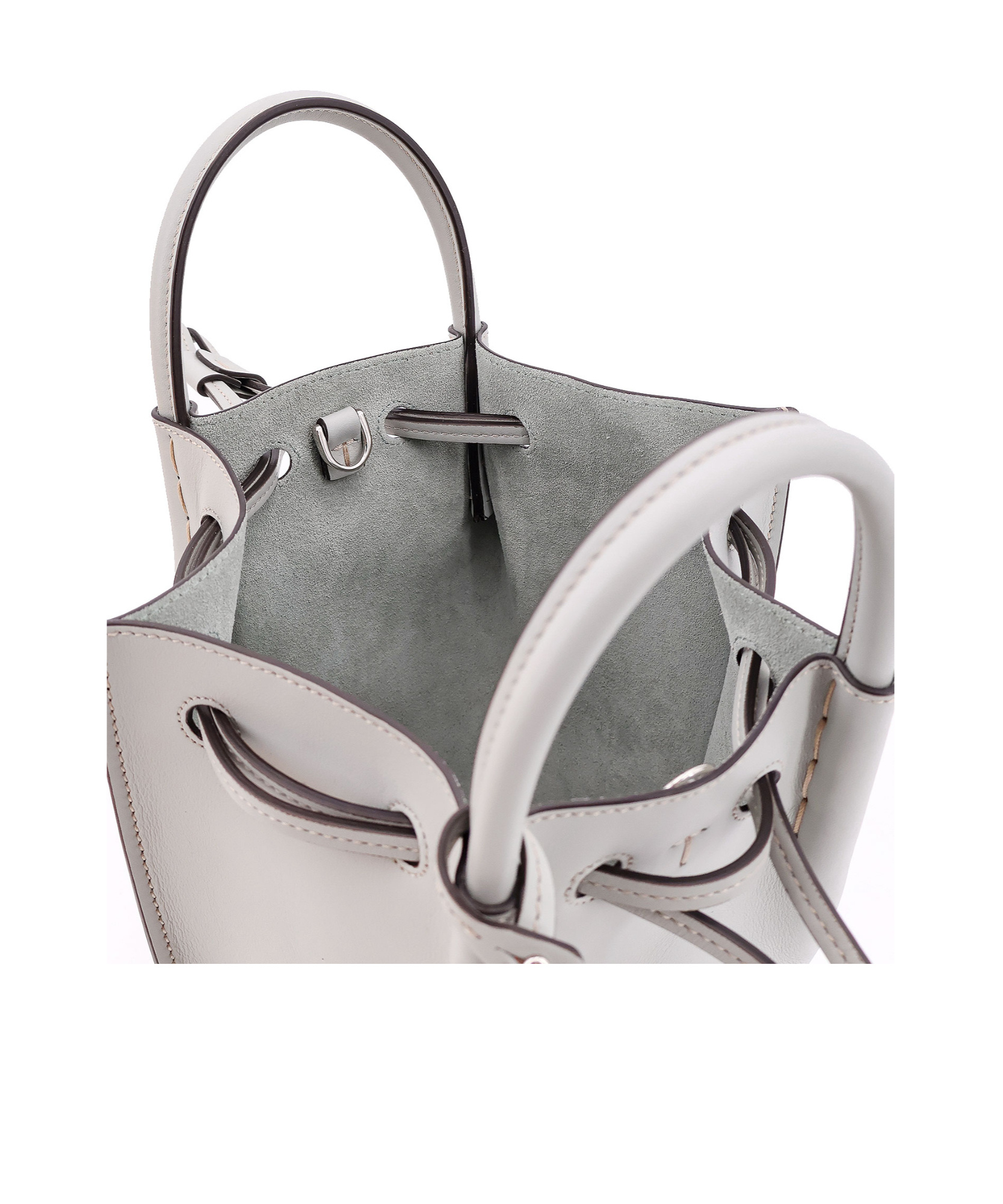 Tod's Buz Drawstring Mini Bucket Bag In Gray