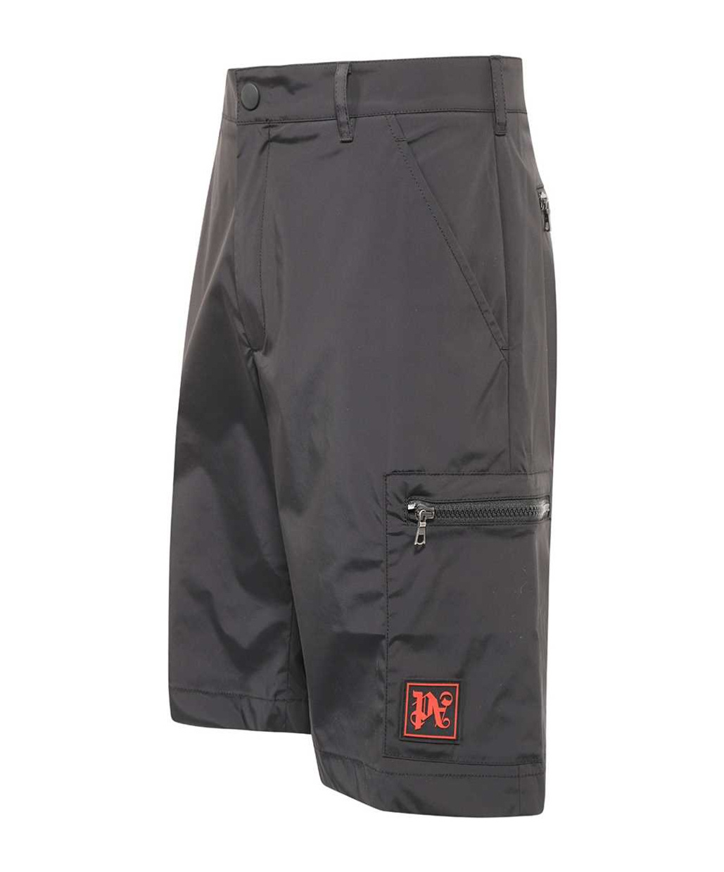 Palm Angels Belt Loop Shorts In Black