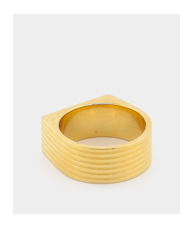 Ivi Ridged Ring In Yellow