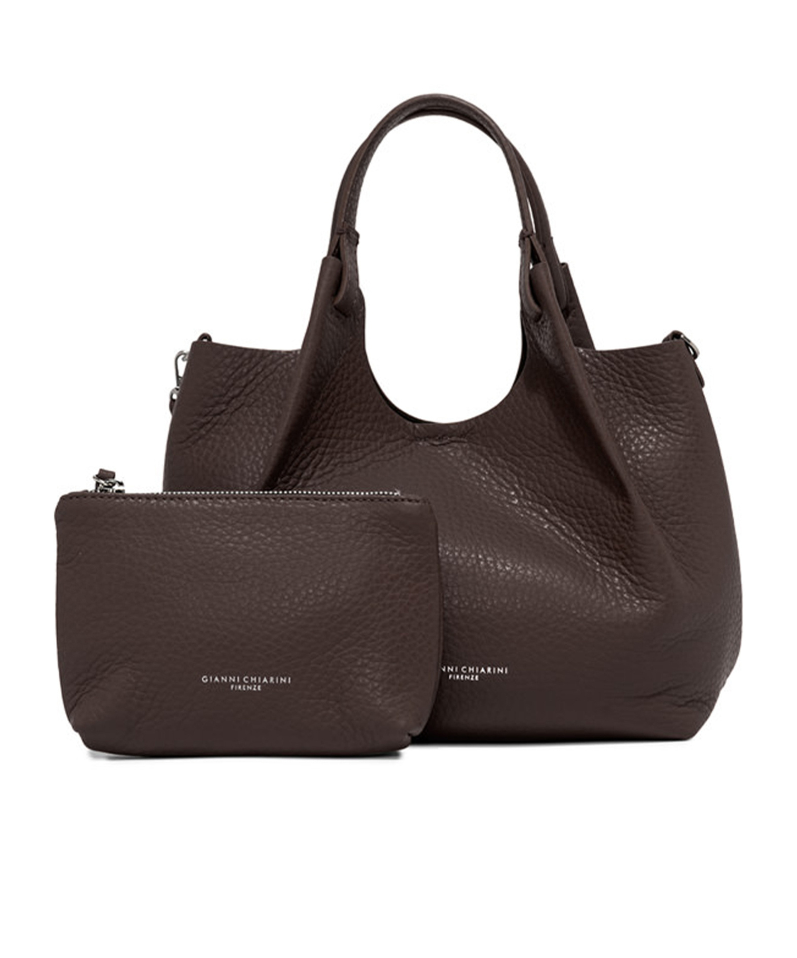 Gianni Chiarini Dua Leather Tote Bag In Brown