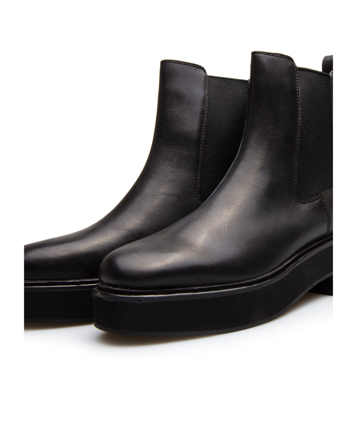 Polo Ralph Lauren Round-head Short Boots In Black