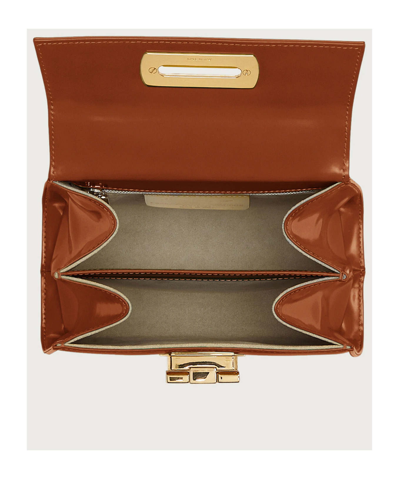 Ferragamo Small Shoulder Bag With Top Handle In Brown